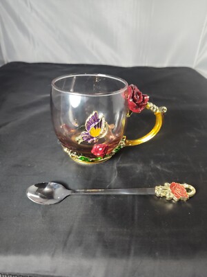 Gifts for Mom Women Mothers/Valentines Day Glass Coffee Enamels Mug Best Red
