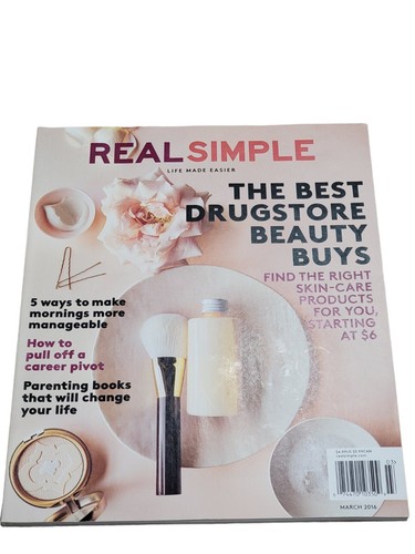 Real Simple Magazine March 2016 The Best Drugstore Beauty Buys - Picture 1 of 3