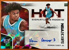 Vernon Carey Jr. 2020-21 Hoops Hot Signatures Rookie Green Foil  Autograph Rare