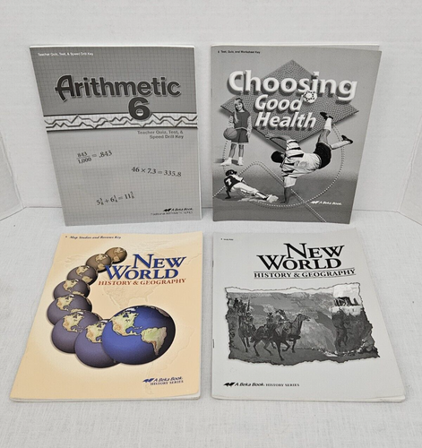 ABeka 6th grade New World History Math Health Teacher Quiz Test Answer Keys
