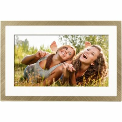 Polaroid 074-15-3693 Digital Frame with Mat Brushed Gold Metal 10
