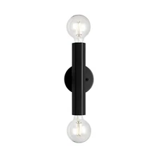 GLOBE Electric 63000198 11" 2-Light Vanity Light, Hexagonal Accent Bar, Matte...