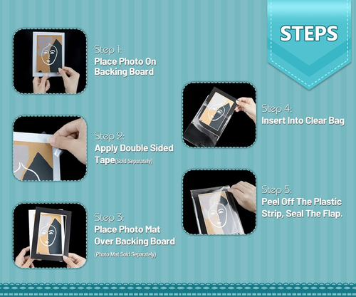 , Paquete de 100 bolsas transparentes 6X6 para tapetes, fotos, sin ácido, 6-1/2" X 6-1/2" - Imagen 7 de 7