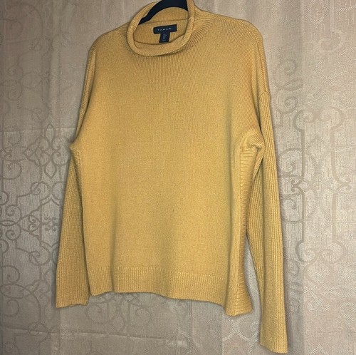 Tahari Women's Gold Mock-Neck Sweater Size Large - Picture 2 of 7