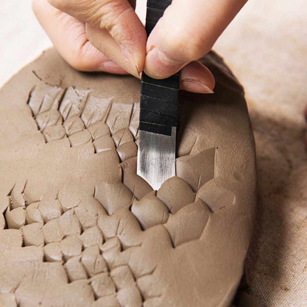 Tool Pottery Modeling Blade Fish Scale Maker Dragon Scale Texture Ceramic Tool - Picture 4 of 10