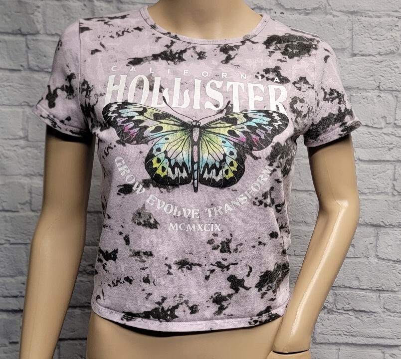 Tie Dye Camiseta Hollister Tigre HOLLISTER L PALE PURPLE BLACK TIE