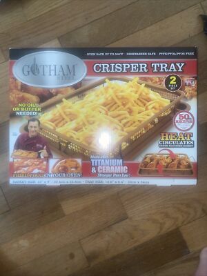 Gotham Steel Nonstick Copper Crisper Basket Tray Pieces Air Oven Fryer  Pan NEW 742177158459|