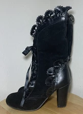 Funtaisma Boots Victorian Black 3.25” Heel Boots Size 7 M Cosplay Worn Once