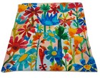 Ganz Pillowcase square white floral "Woodstock" 17" pink blue green 