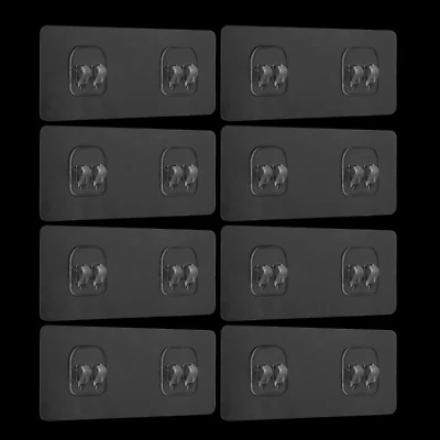 Prasacco 8 Pcs Shower Shelf Adhesive Hooks, Shower Caddy Adhesive Replacement,