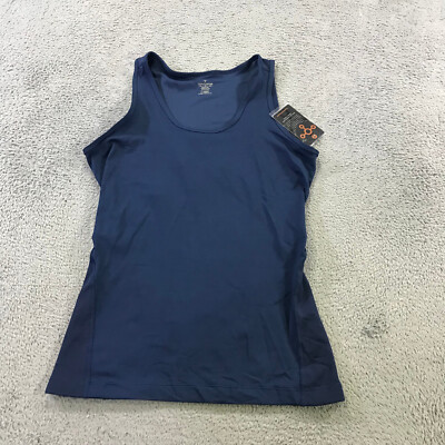 TOMMIE COPPER Tank Womens Extra Large XL Lower Back Support Tank Ladies Navy Top