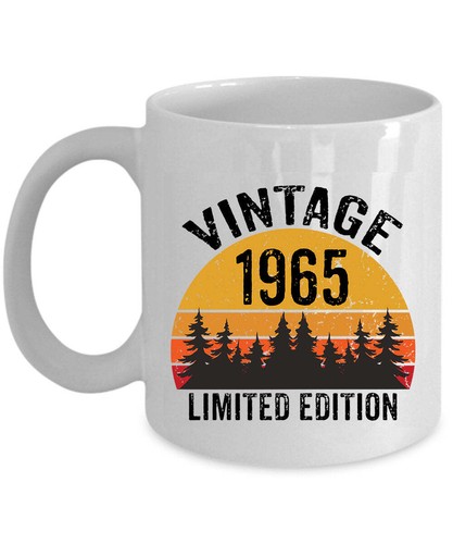 Vintage 1965 Limited Edition Coffee Mug 11oz 60th Birthday 60 Year Old Retro Cup