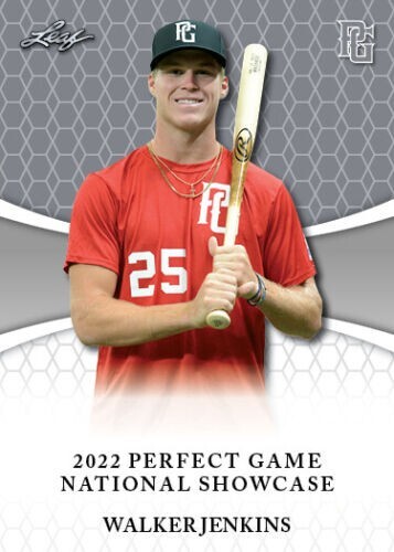 WALKER JENKINS 2022 LEAF PERFECT GAME "1ST EVER PRINTED" ROOKIE CARD #93 - Picture 1 of 1