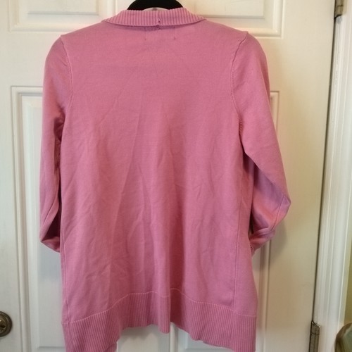 Seven Manor size L Rose NWT Open Front Cardigan Sweater w/pockets co2001 - Picture 4 of 4