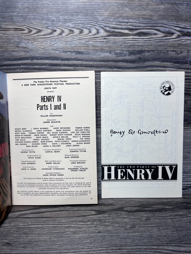 ENRY IV, PLAYBILL, MARZO 1991, NY SHAKESPEARE FESTIVAL TEATRO PUBBLICO - Foto 3 di 7
