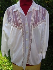 Vintage 1950s Nylon Blouse Size 46