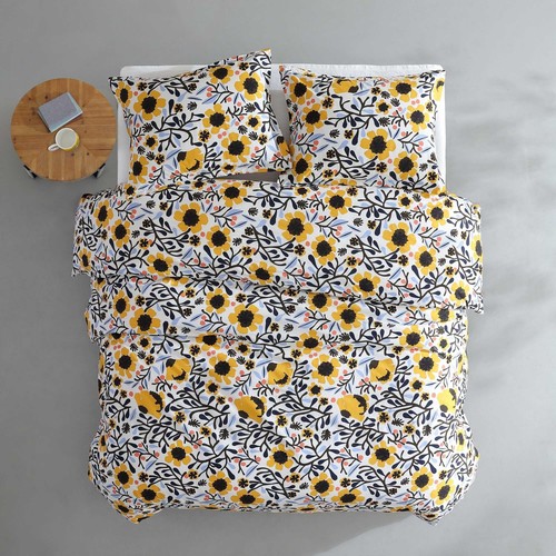 Marimekko - Full/Queen Duvet Cover Set, Cotton Percale Reversible Bedding wit... - Picture 5 of 10