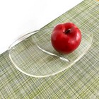 8.5"  Mid Century Appetizer Abstract Shape Clear Glass 2 Section Plate Vintage