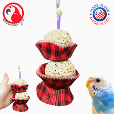 Bonka Bird Toys 1932CT Tartan Two Cake Sola Cage Toy Conure Cockatiel Parakeet