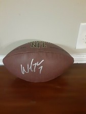 Will Grier Carolina Panthers Signed Wilson NFL Football West Virginia