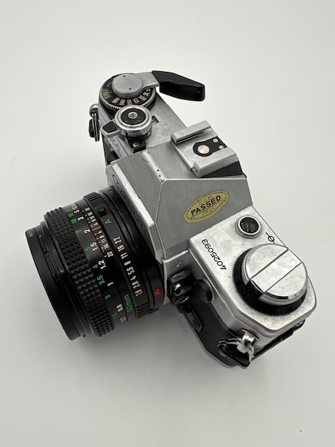 Canon AE-1 35mm Film Camera With FD 50mm f/1.8, Vivitar Macro focusing zoom lens