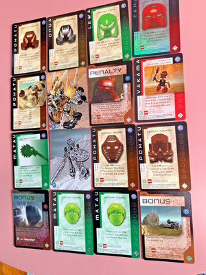 Bionicle Quest For The Masks Collection Lot Of 18 Playing Cards