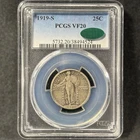 1919-S 25c Standing Liberty Quarter San Francisco Very Fine PCGS VF 20 CAC