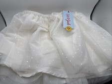 Cat  Jack Girls Tulle White w/ Iridescent Dots Skirt Size 4T NWT
