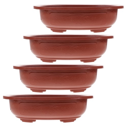 Set of 2 Thickened Flower Pot Office Bonsai Decoration Potted Plant Containers