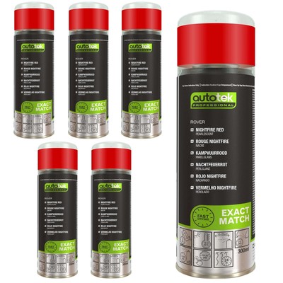 Autotek Rover Nightfire Red schnelltrocknender Aerosol-Sprühlack 300 ml x6