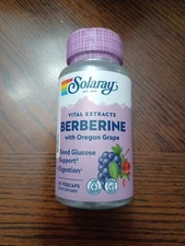 Sealed Solaray Berberine Root Extract Advanced Formula 60 VegCaps Exp. 12/26
