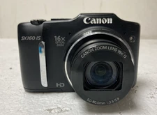 Canon PowerShot SX160 IS 16.0MP Digital Camera Black No SD Card&Battery