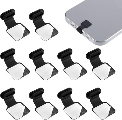 Jeffdad USB-C Dust Plug 10PCS Silicone Charging Port Protector Cap for Phone/Lap