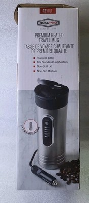 Roadpro RP0719 12-volt 15oz. Premium Heated Travel Mug