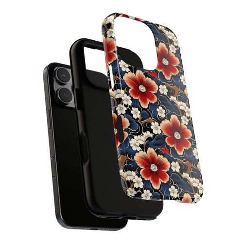 Japanese Floral Art - Tough Phone Case - iPhone, Galaxy, Google Pixel Models - 第 12/203 張圖片