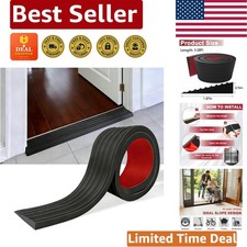 Versatile Self-Adhesive Rubber Ramp - 1.97&rdquo;W x 0.39&rdquo; Rise for Smooth Transitions