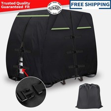 Waterproof Golf Cart Cover Zipper 2/4 Passenger For EZGO Club Car Yamaha Elastic