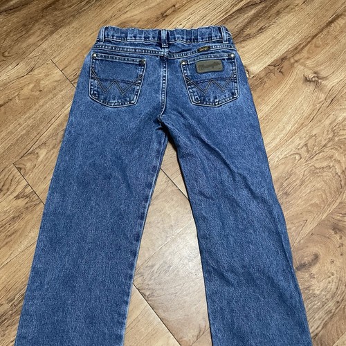 Wrangler George Strait Bootcut Blue Denim Jean Boy Size 14R Western Cowboy Pants - Picture 3 of 12