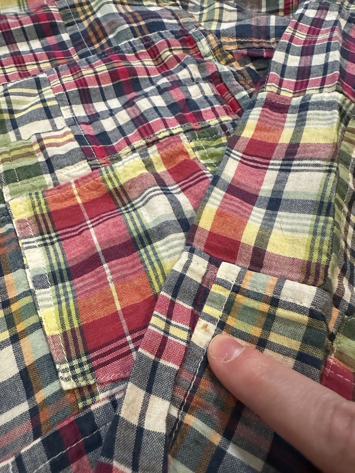 J. Crew Small Patchwork Plaid Button Down Long Sl… - image 5