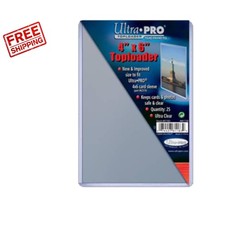 High Impact Rigid PVC 4" x 6" Toploader - 25 Pack for Card Protection