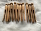 Vintage Lot Of 32 Wooden Round Head Clothespins~Mixed Sizes — photo 2