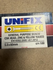Unifix Screws 5.0 X 60mm General Purpose Screw 100 Per Box