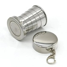 Stainless Steel Portable Outdoor Telescopic Collapsible Folding Cup Bugbag