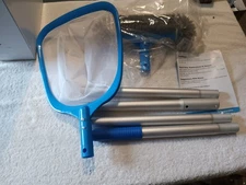 Pool Cleaning Kit 12.5''3pcs Pool Brush With Round End & 11'' Pool Skimmer Net