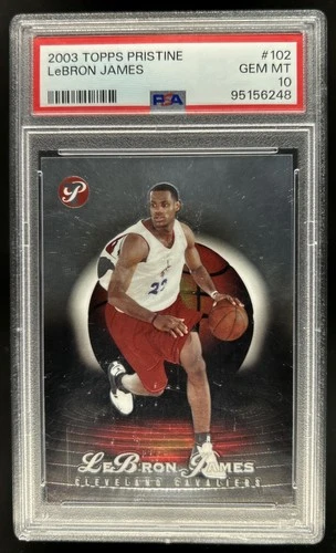 2003-04 Topps Pristine LeBron James Rookie RC #/999 Cavaliers PSA 10 GEM MINT
