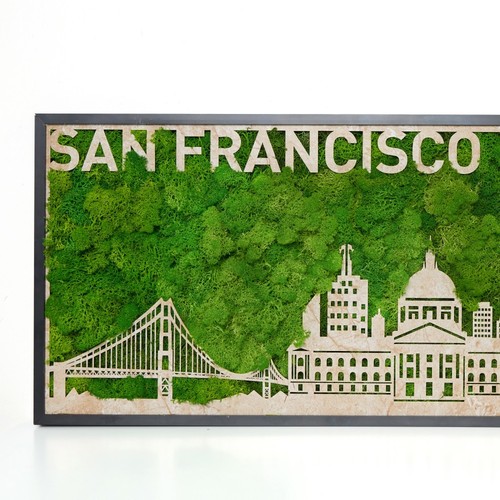 Arte de pared de metal pequeño Los Angeles Moss City Silhouette - Imagen 21 de 70