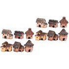  2 Count Mini House Decorations Terrarium Figurines Decorative Ornaments