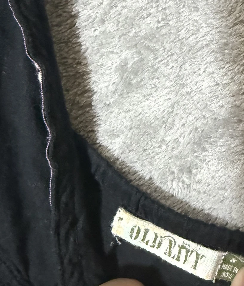 Camiseta sin mangas Old Navy Y2K Fairy M negra Y2K mezcla de seda gótica Babydoll Cami Whimsigoth Foto 2 de 4