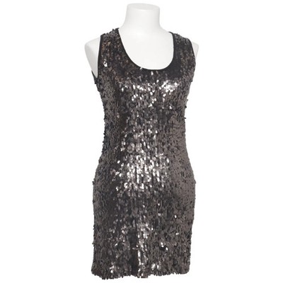 Miss Miss, Cocktailkleid, Größe: M, Schwarz/Silber, Elasthan/Polyester #kJT