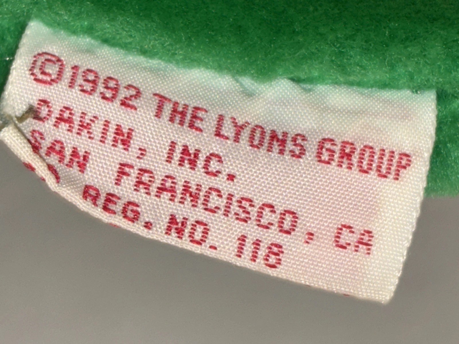 Vintage Baby Bop Barney Plush 1992 The Lyons Group Dinosaur Stuffed Toy 14”